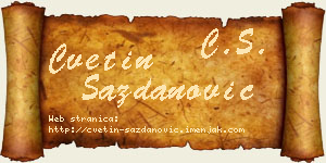 Cvetin Sazdanović vizit kartica